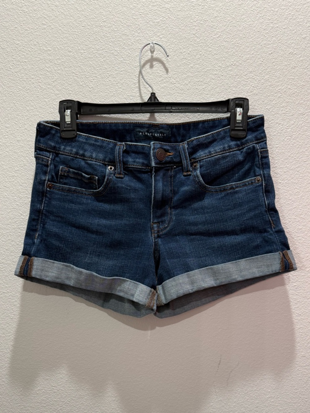 Aeropostale Denim Shorts Size 8 | Low Rise Midi Cuffed Jean Shorts